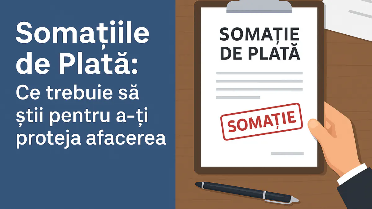 Somațiile de Plată: Ce trebuie să știi pentru a-ți proteja afacerea