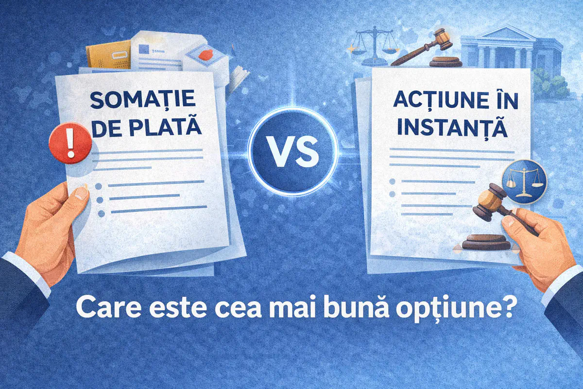 Somație de plată vs acțiune în instanță: Care este cea mai buna opțiune