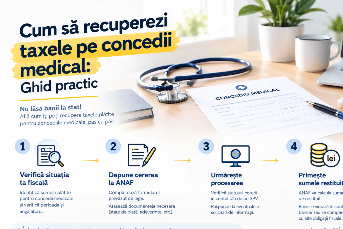 Cum sa recuperezi taxele pe concedii medical: Ghid practic