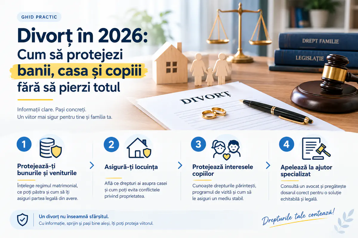 Divorț în 2026: Cum să protejezi banii, casa și copiii fara să pierzi totul